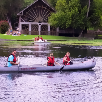 Rent a kayak or canoe and paddle down to Spring Garden Lake or Lake Woodruff.